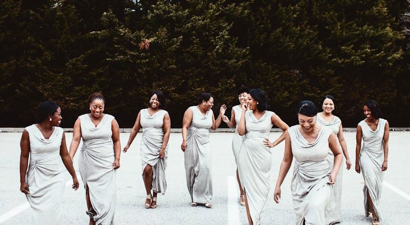 Bridesmaids procession